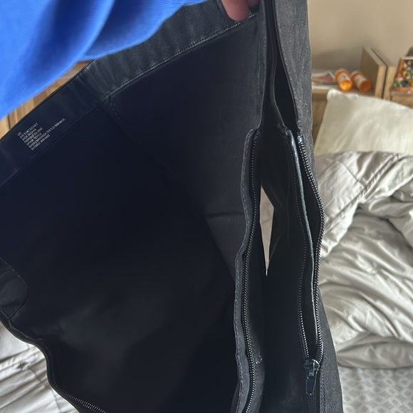 Shoe Dazzle Black Thigh High Fabric Boots - 9.5 - Picture 5 of 7